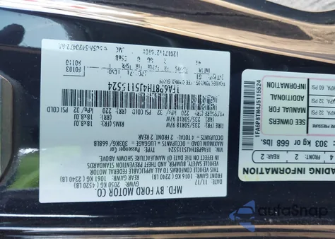 2018 Ford Mustang Ecoboost из США, поврежденный, VIN 1FA6P8TH4J5115524